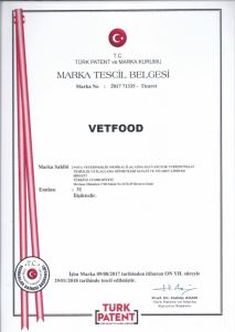 VetFood Marka Tescil Belgesi